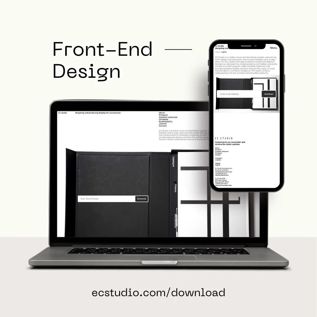 Front-End Development for EcStudio website