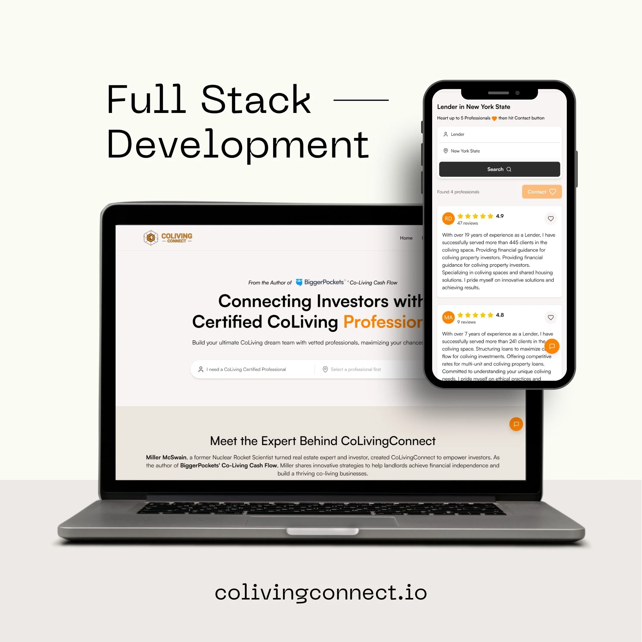 Full Stack Development for CoLivingConnect