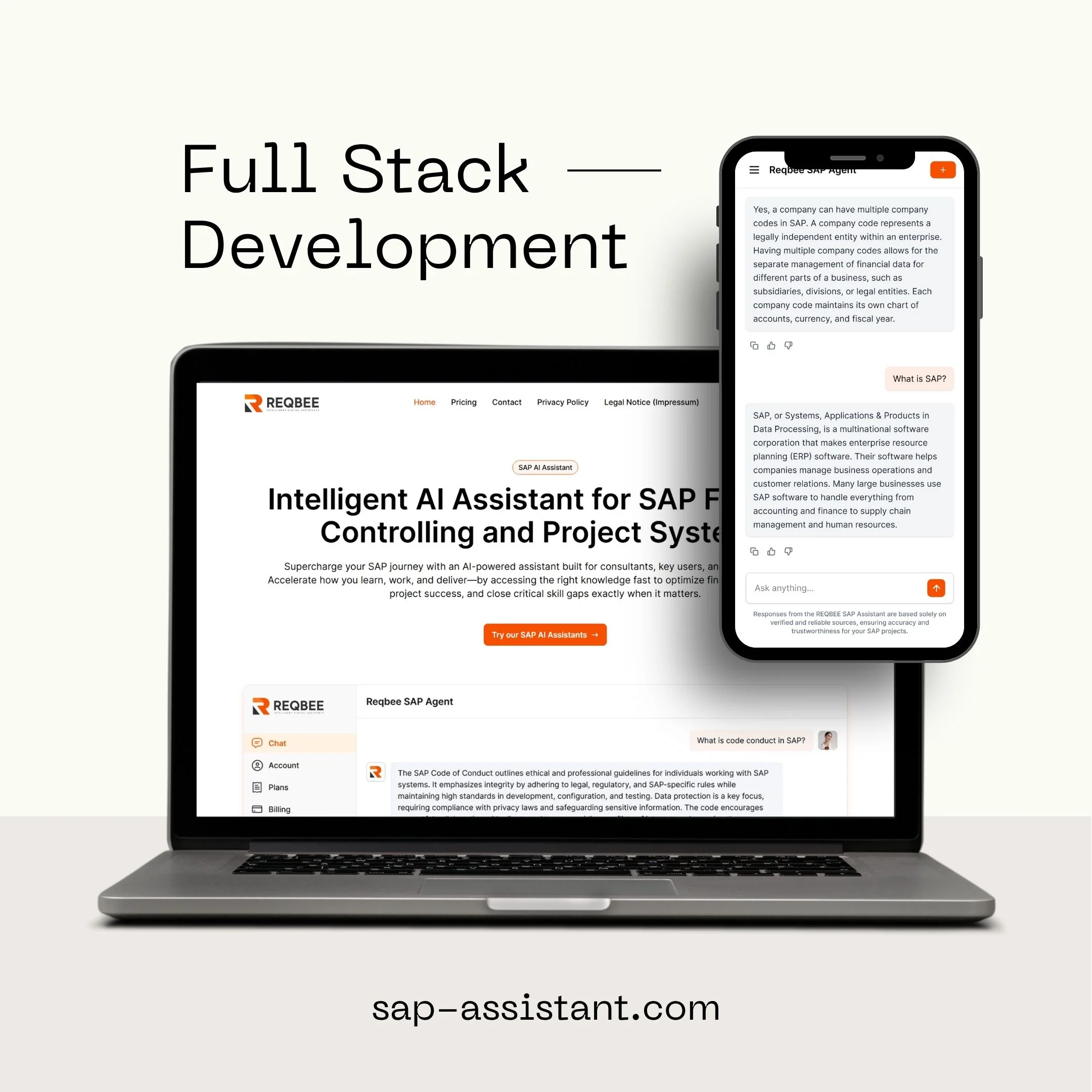 Full Stack Development for Reqbee SAP Assistant